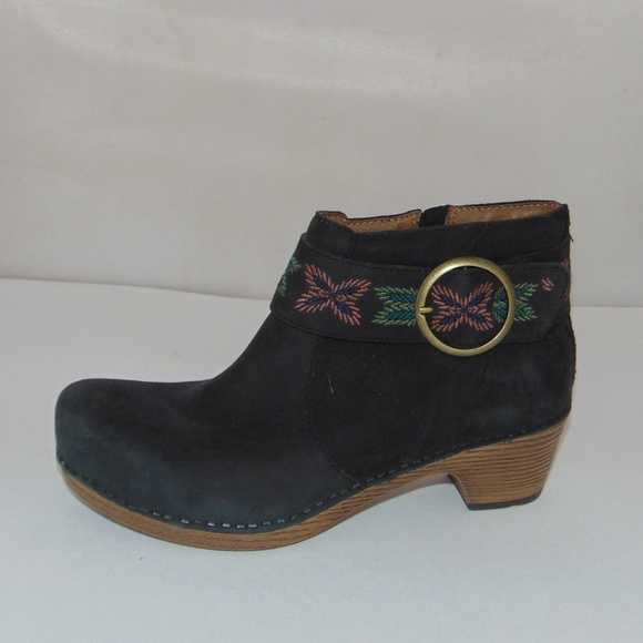 DANSKO Mina Bootie Embroidered Strap Nubuck 37 - Picture 2 of 8